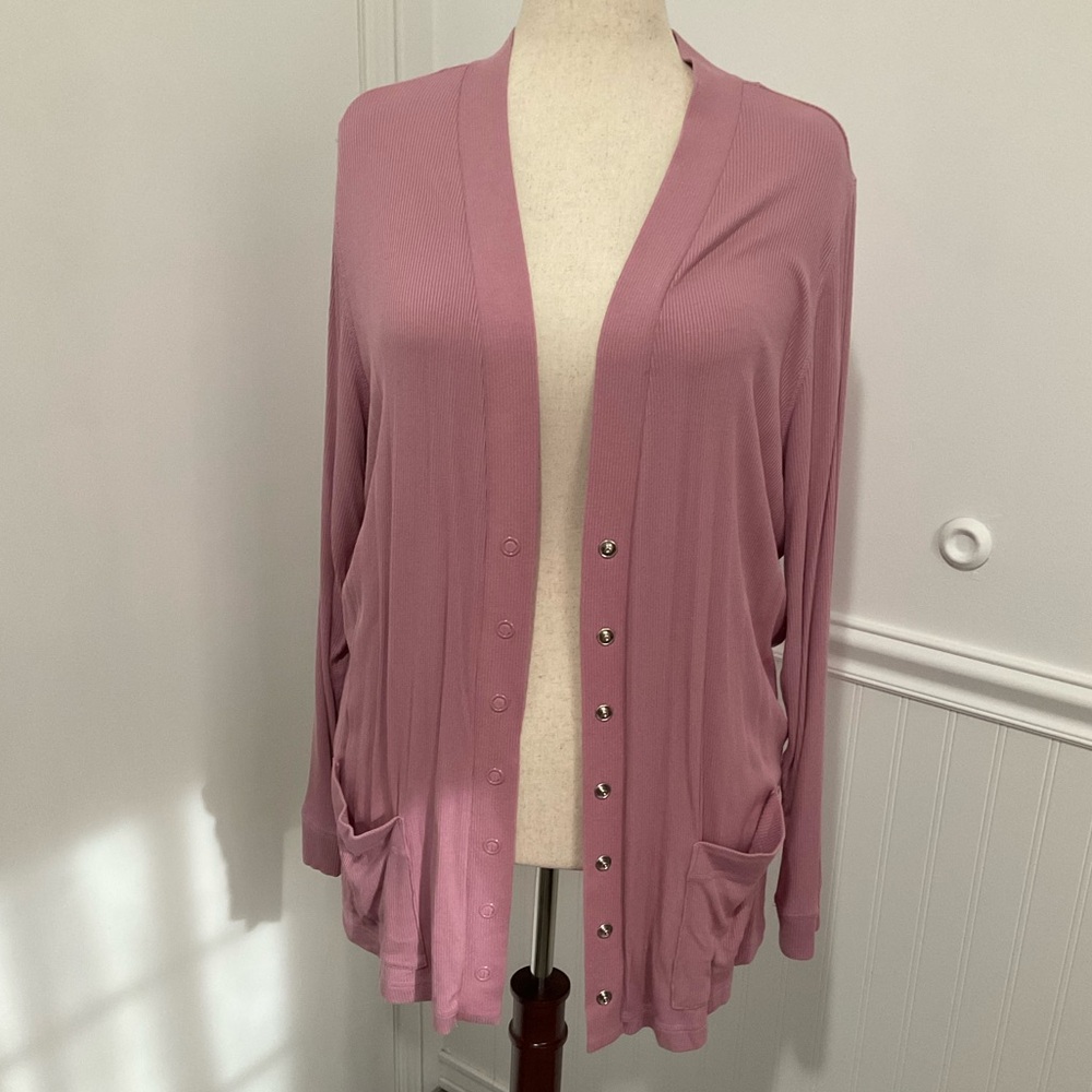 torrid Mauve Button-Front Cardigan